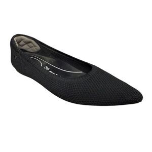 VIVAIA Women’s EU 36.5 US 6.5 Aria Pointed Toe Flats Black Knit Slip On Shoes